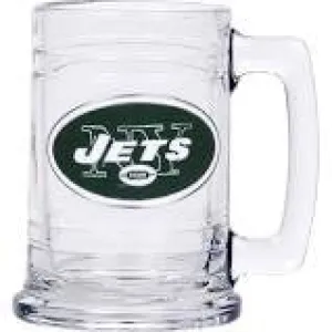 15 oz. GLASS TANKARD NEW YORK JETS