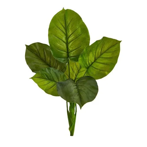 27" Large Philodendron Leaf Artificial Bush Plant (Set of 4)