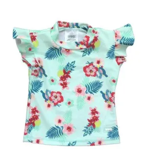 Banz Short Sleeve Rashy Mint Pansy (Top Only)