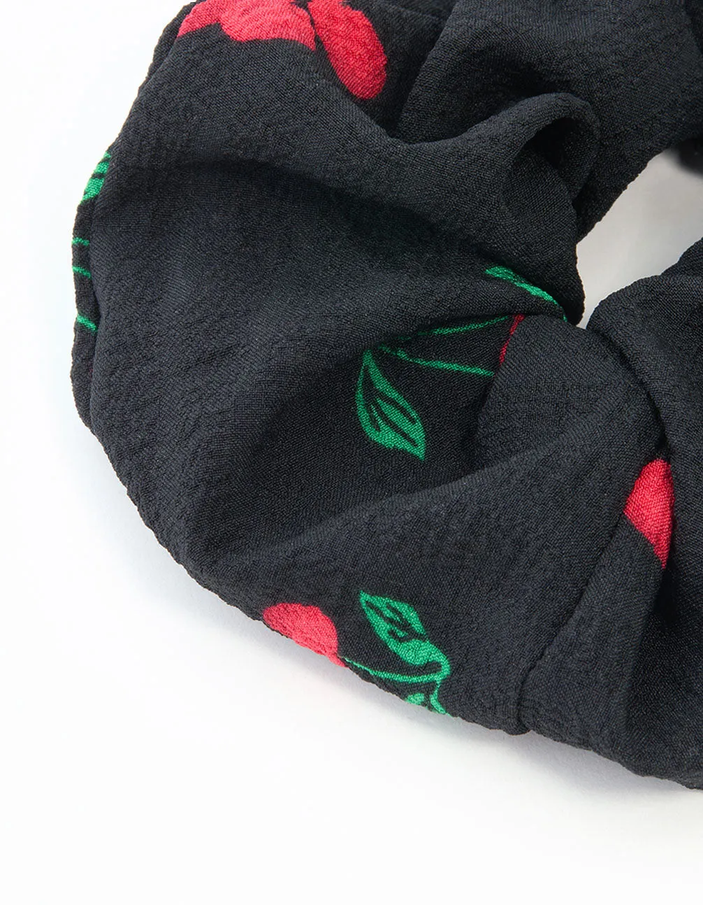 Black Cherry Fabric Scrunchie