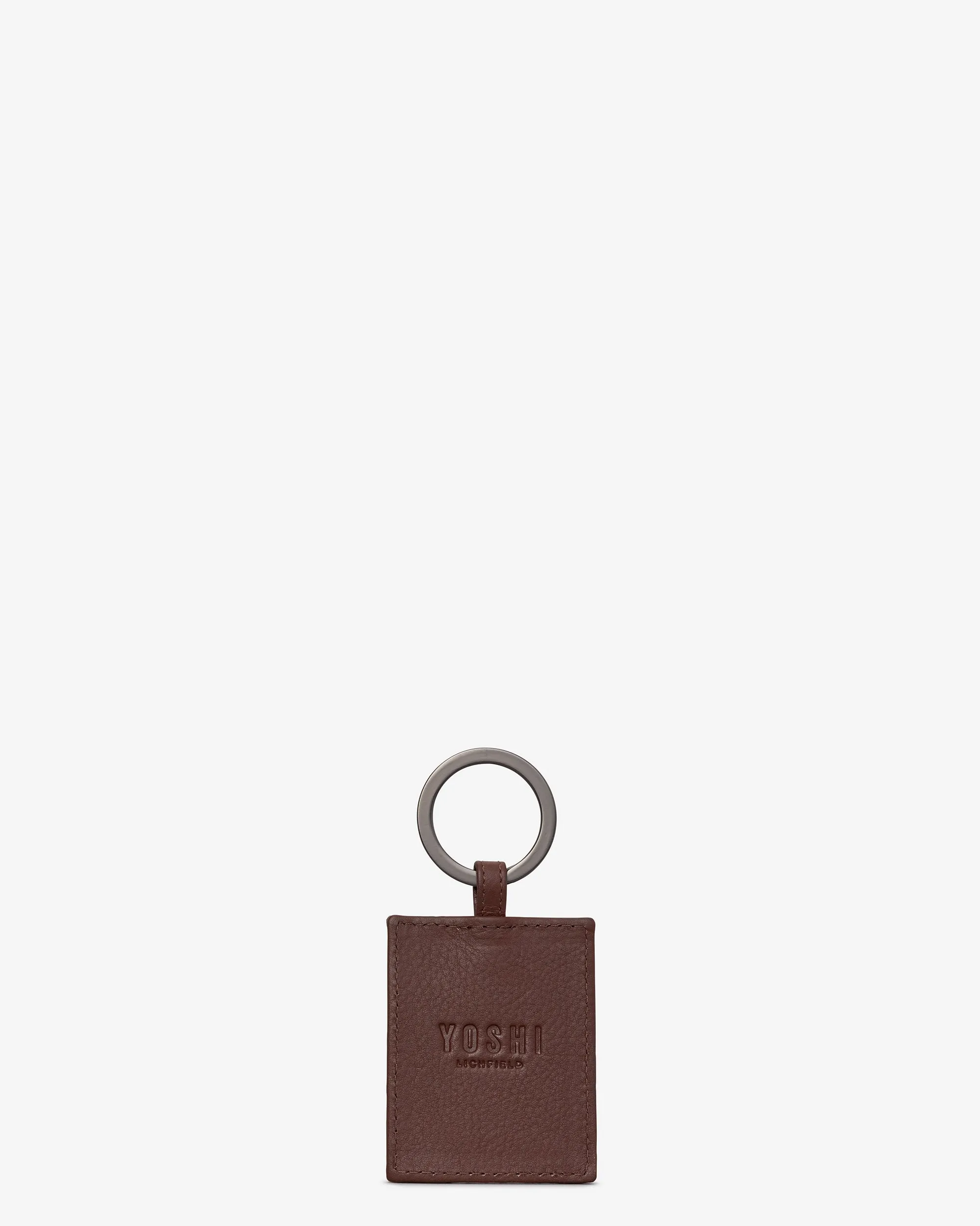 Bookworm Brown Leather Keyring