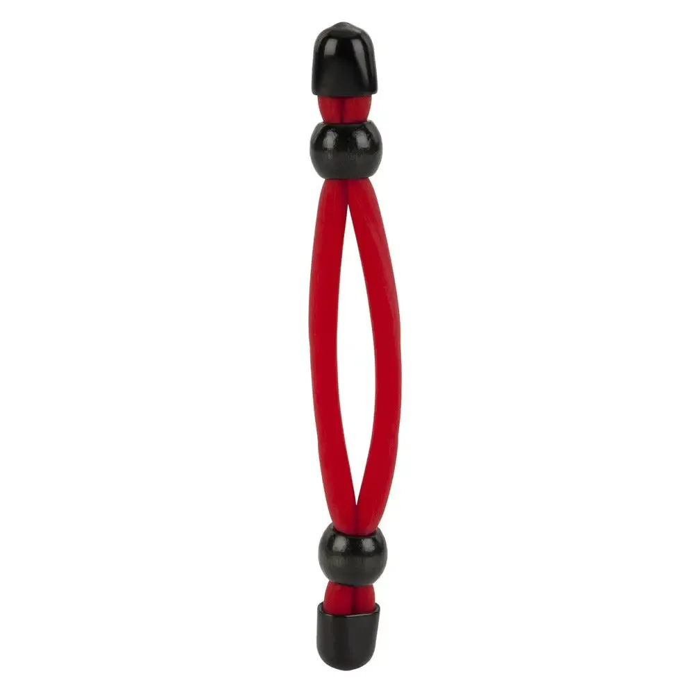 California Exotic Red Latex Adjustable Love Ring for Men