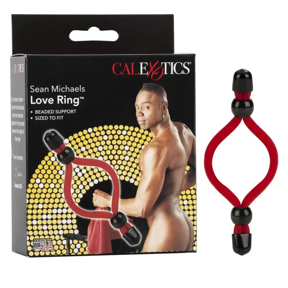 California Exotic Red Latex Adjustable Love Ring for Men