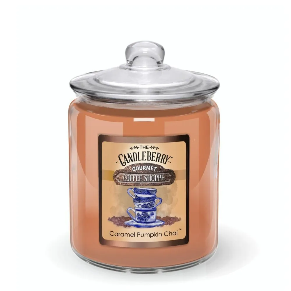 Coffee Shoppe - Caramel Pumpkin Chai™, 3 - Wick, Candy Jar Candle