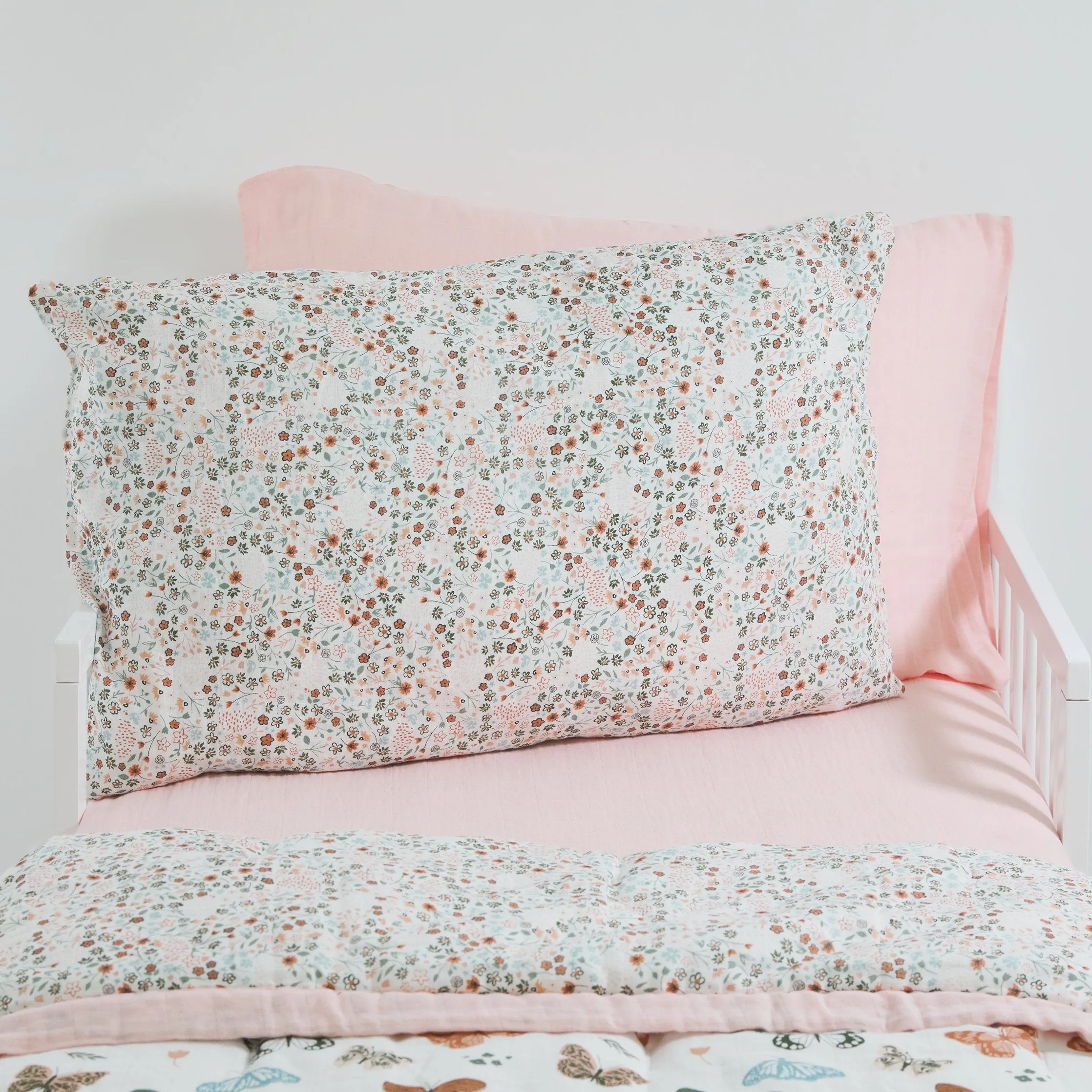 Cotton Muslin Pillowcase 2 Pack - Petal Press