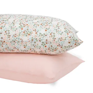 Cotton Muslin Pillowcase 2 Pack - Petal Press