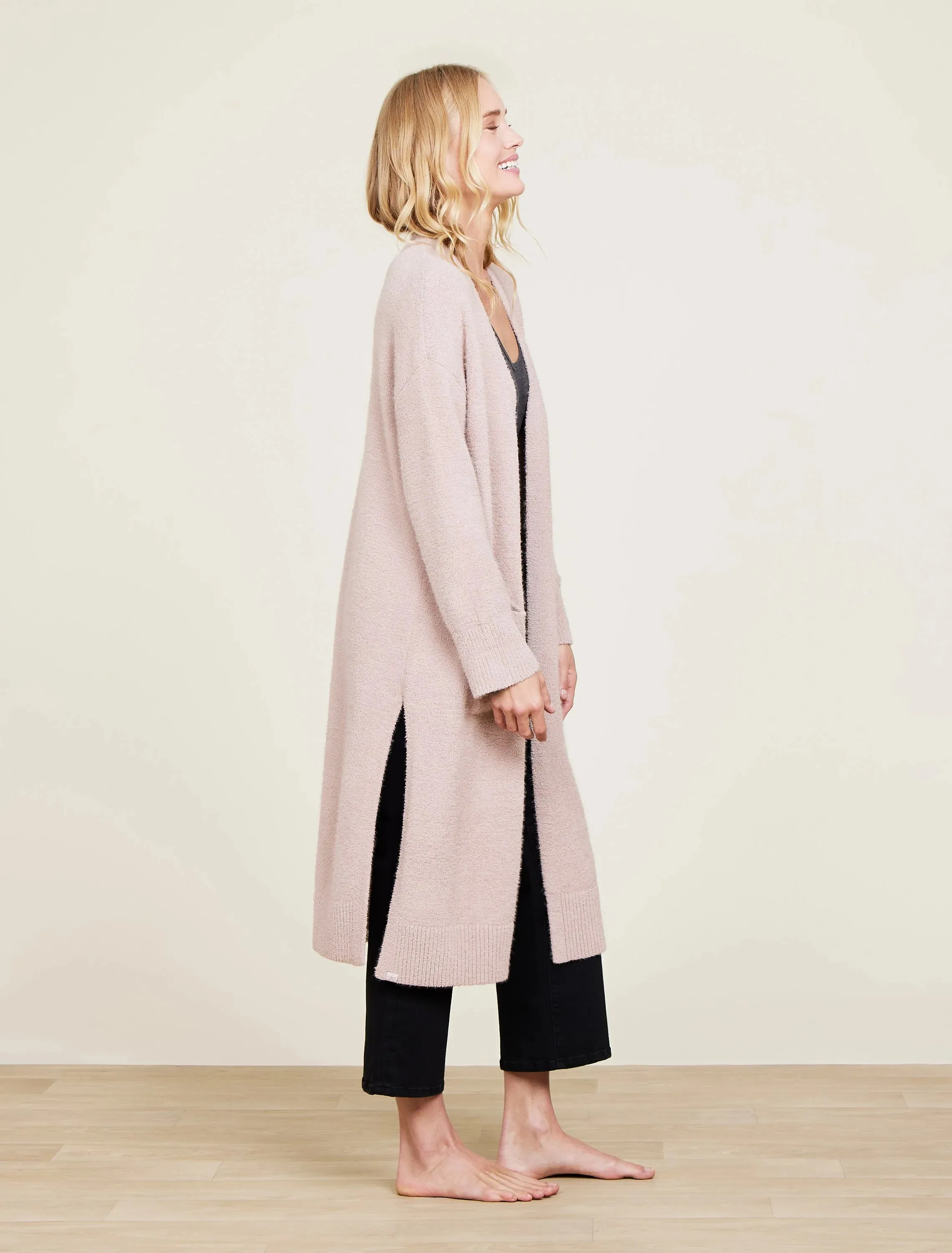 Cozy Chic Luxe High-Slit Cardigan
