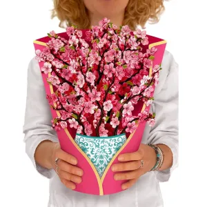 FreshCut Paper Pop Up Cherry Blossoms 3D Greeting Card