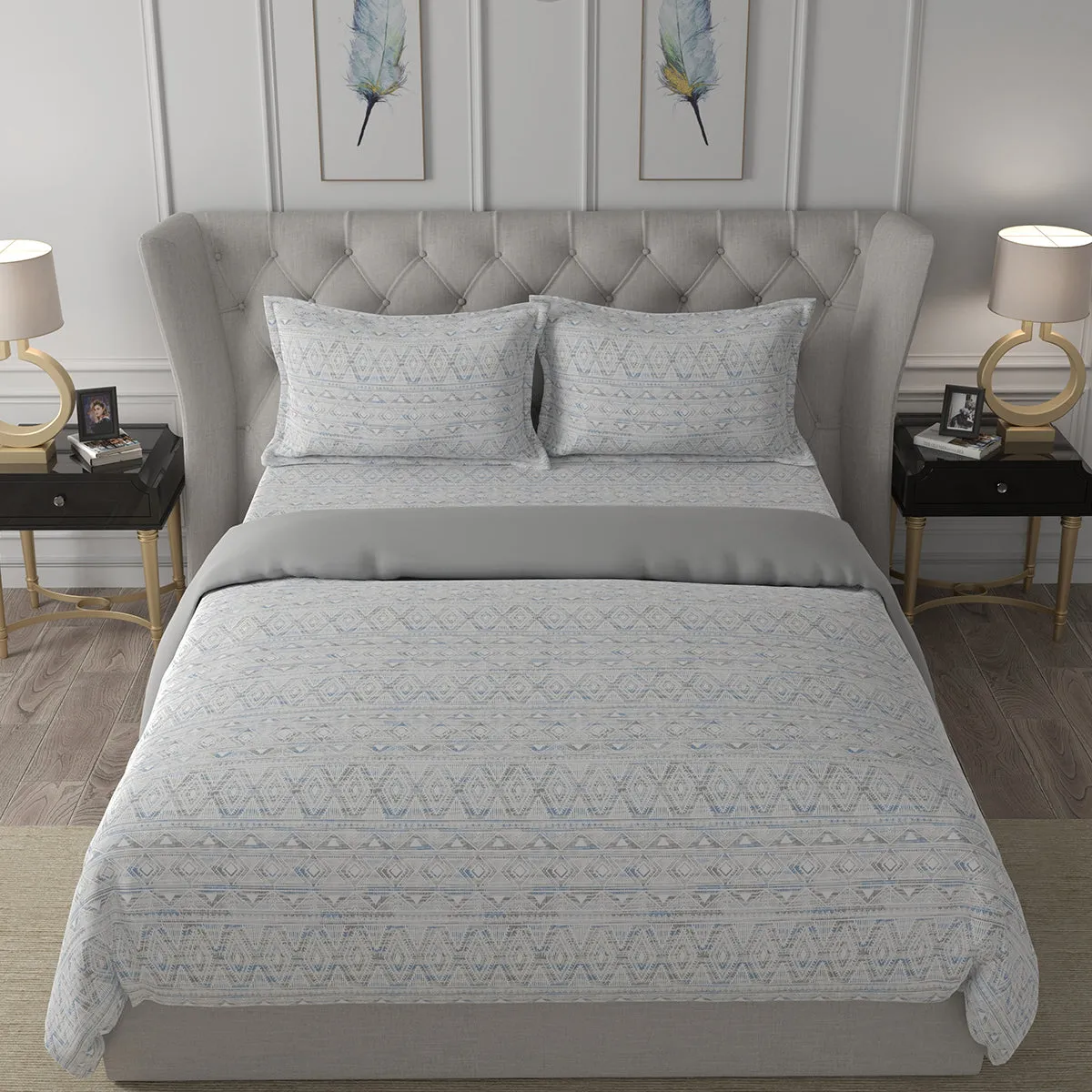 Hermosa Exotic Bouquet Atzi Blue Quilt
