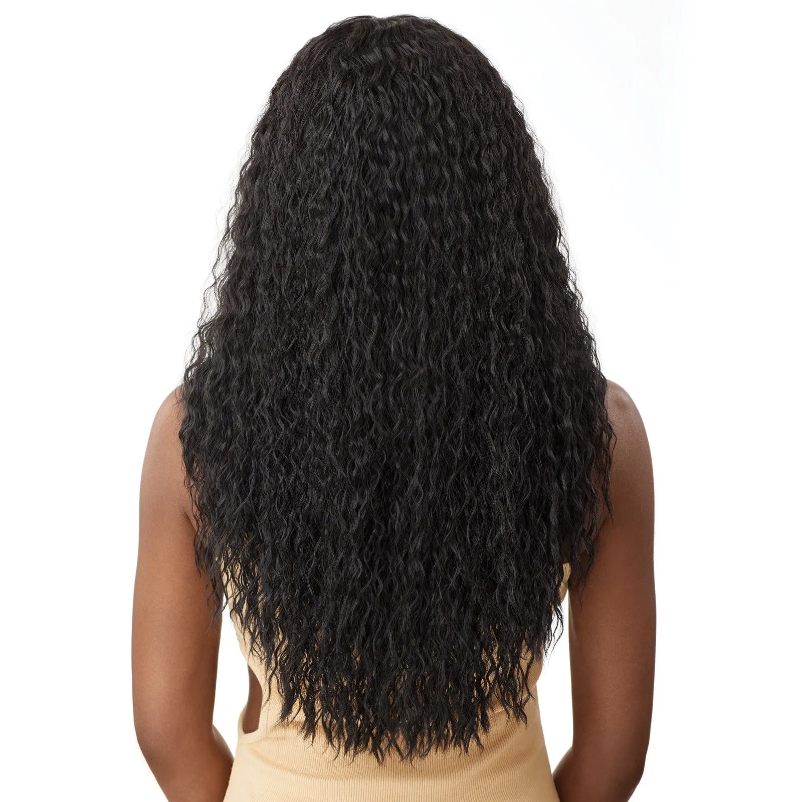 HHB-PERUVIAN WATER WAVE 24 | Outre Human Hair Blend 5X5 Lace Closure Wig