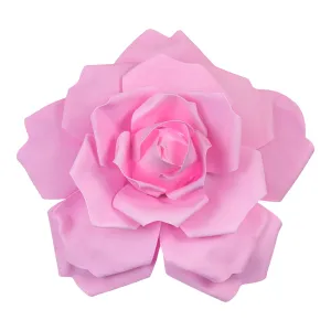 LED Lighted Large Foam Rose Wall  Decor 50 cm - Pink