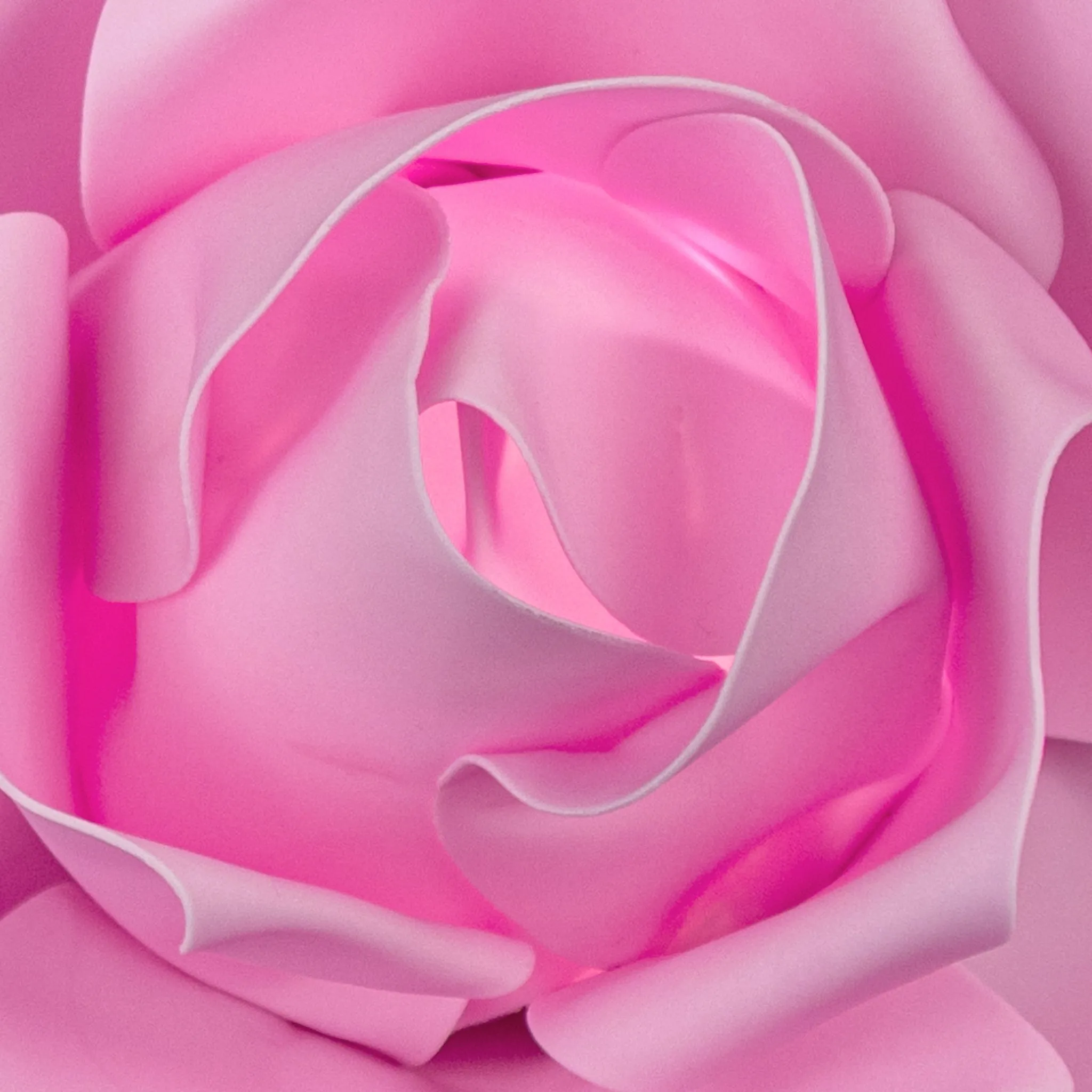 LED Lighted Large Foam Rose Wall  Decor 50 cm - Pink
