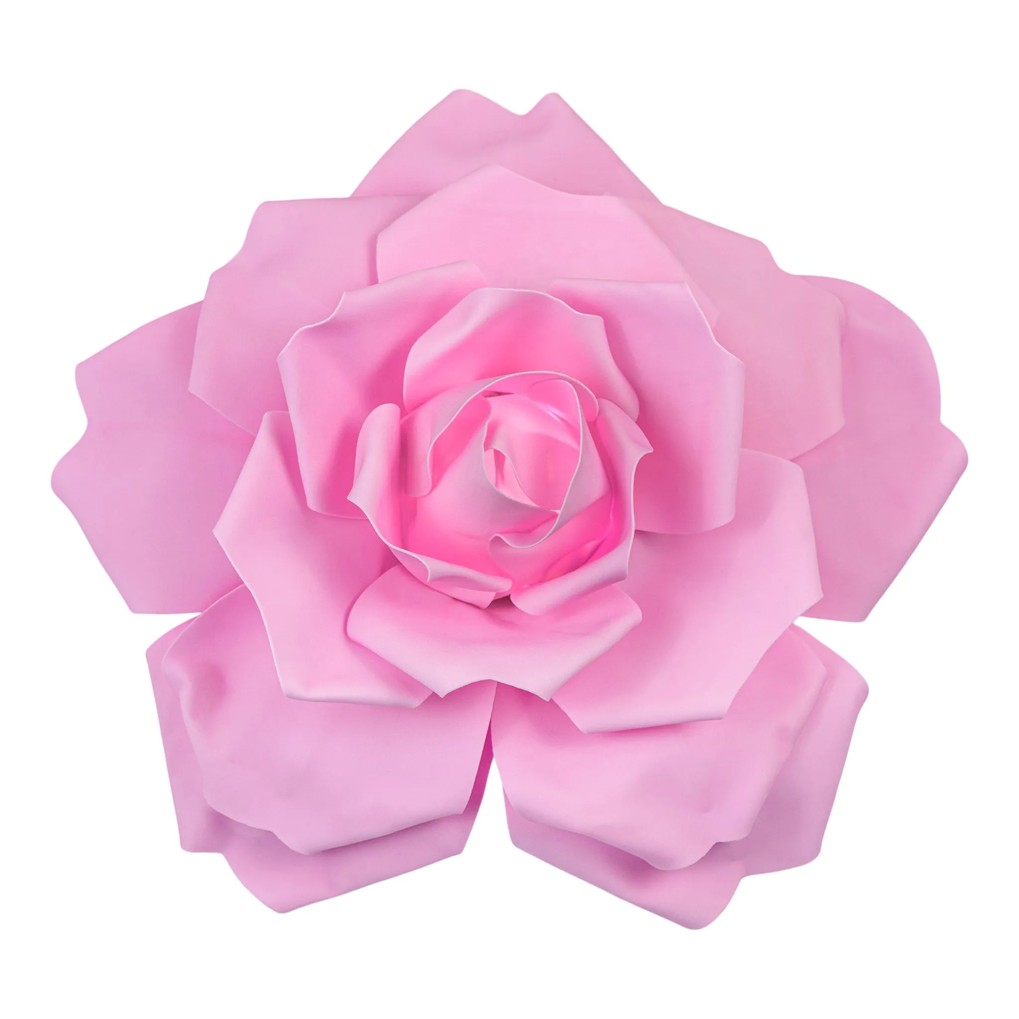 LED Lighted Large Foam Rose Wall  Decor 50 cm - Pink
