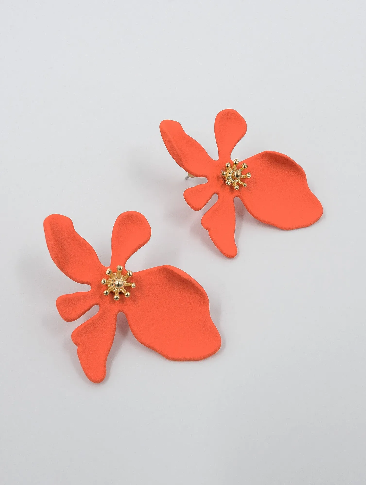 LILA Flower Earrings (orange)