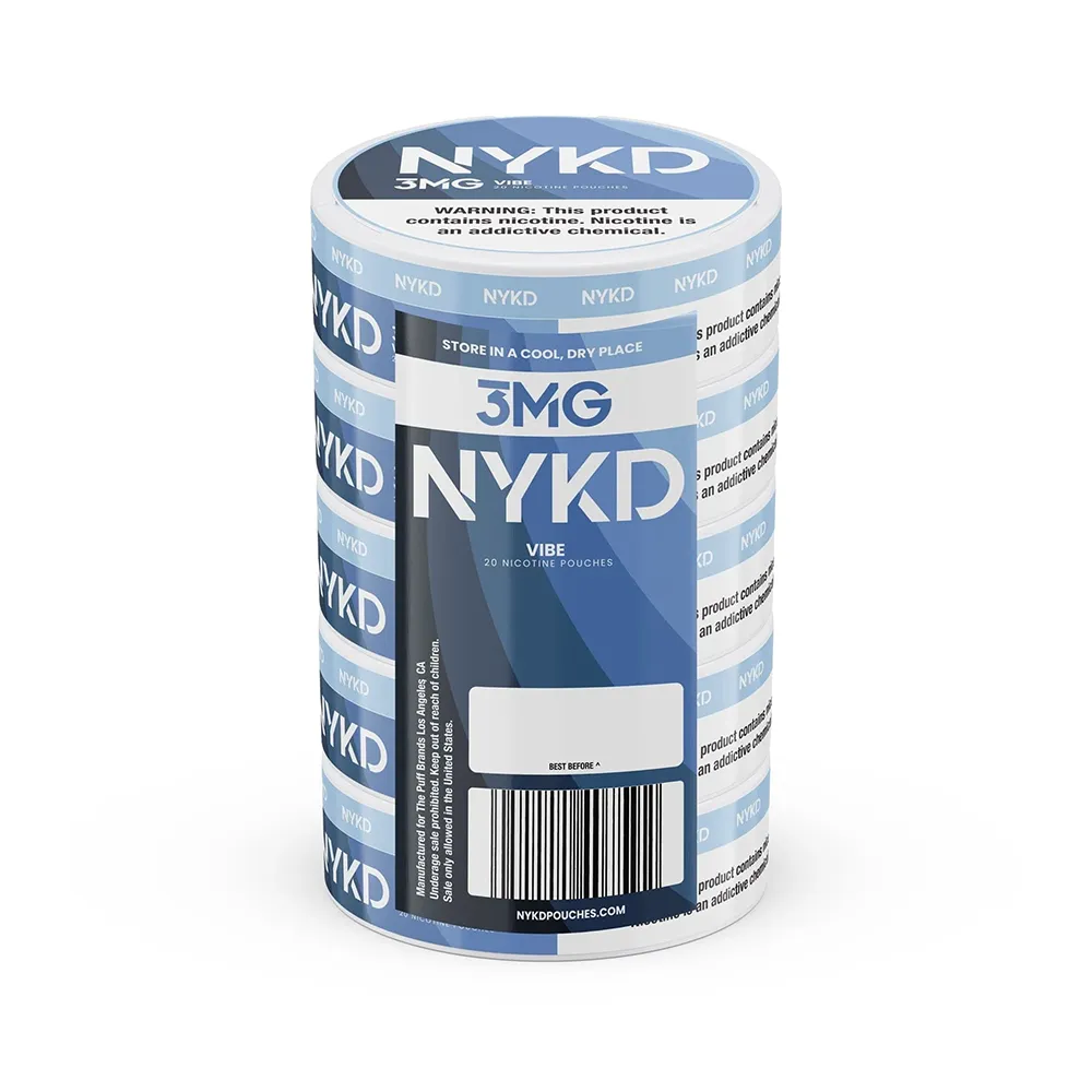 NYKD Nicotine Pouch 3-12mg x20 Pouch (5 Pack)