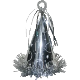Party Hat Balloon Weight - Silver
