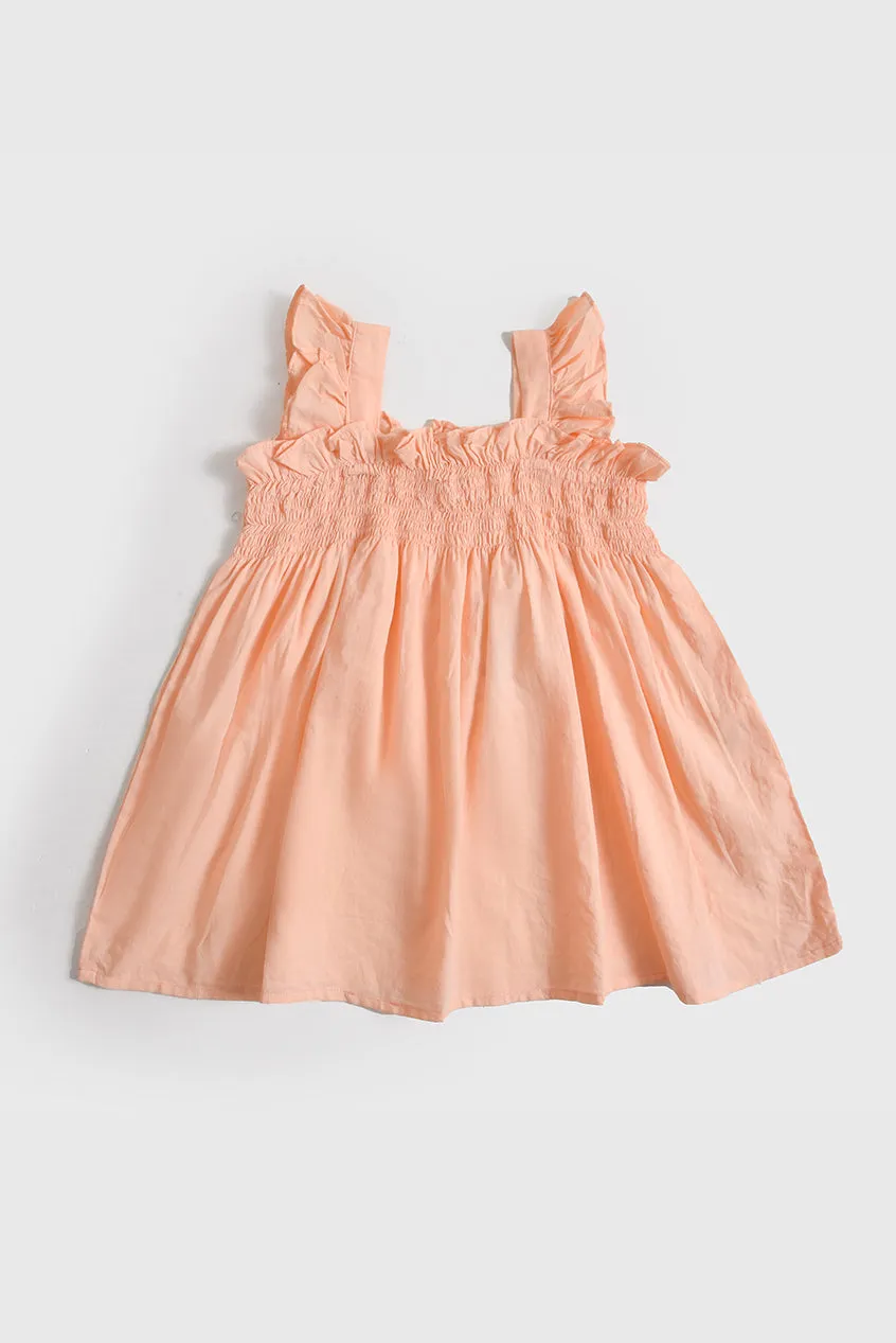 Peach Petals Dress Set