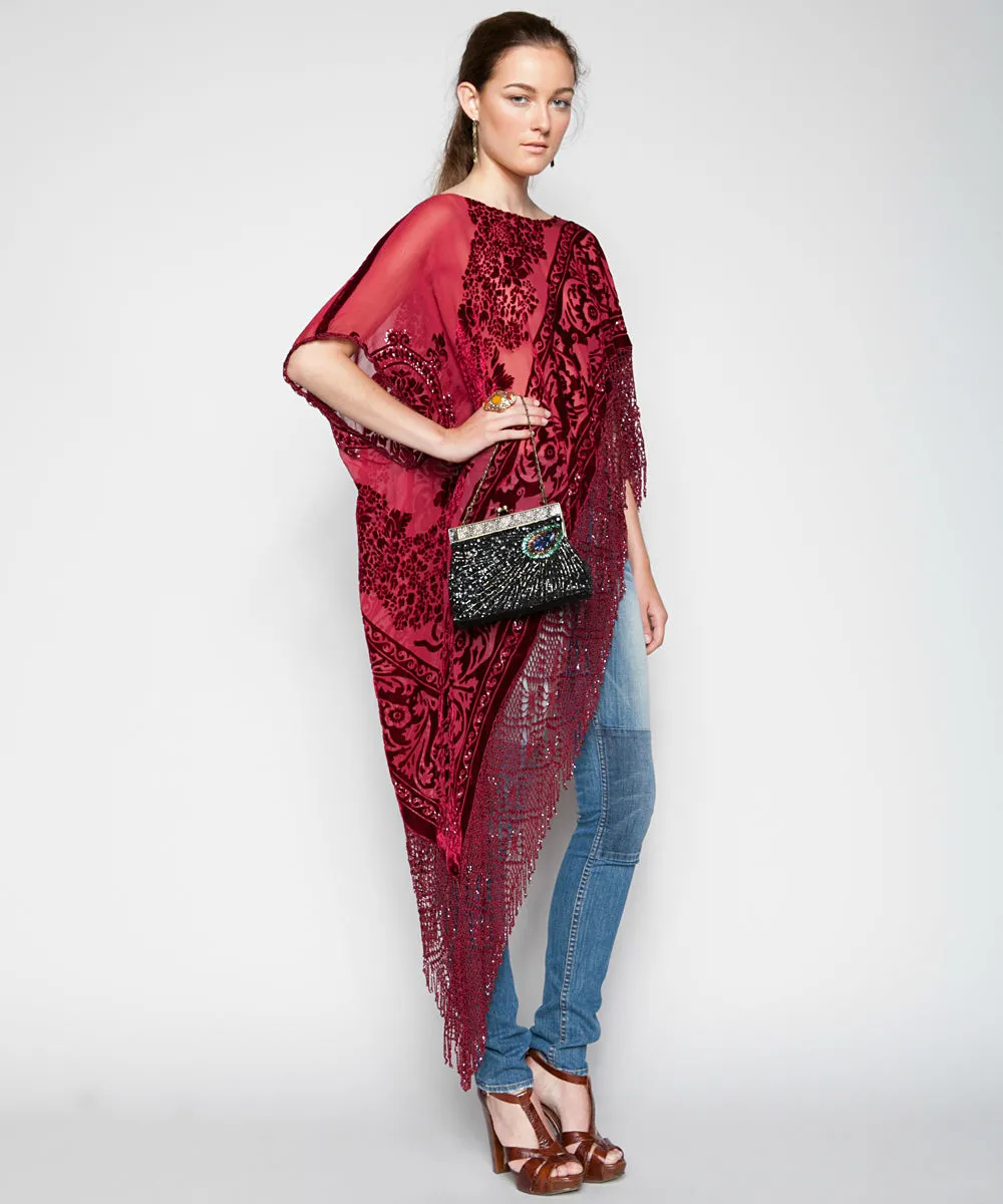 PEACOCK STARDUST BAG IN NOIR