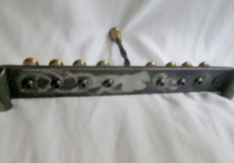Rare Wrought Cast Iron Bronze MENORAH Rustic Candelabra Candle Holder Candlestick