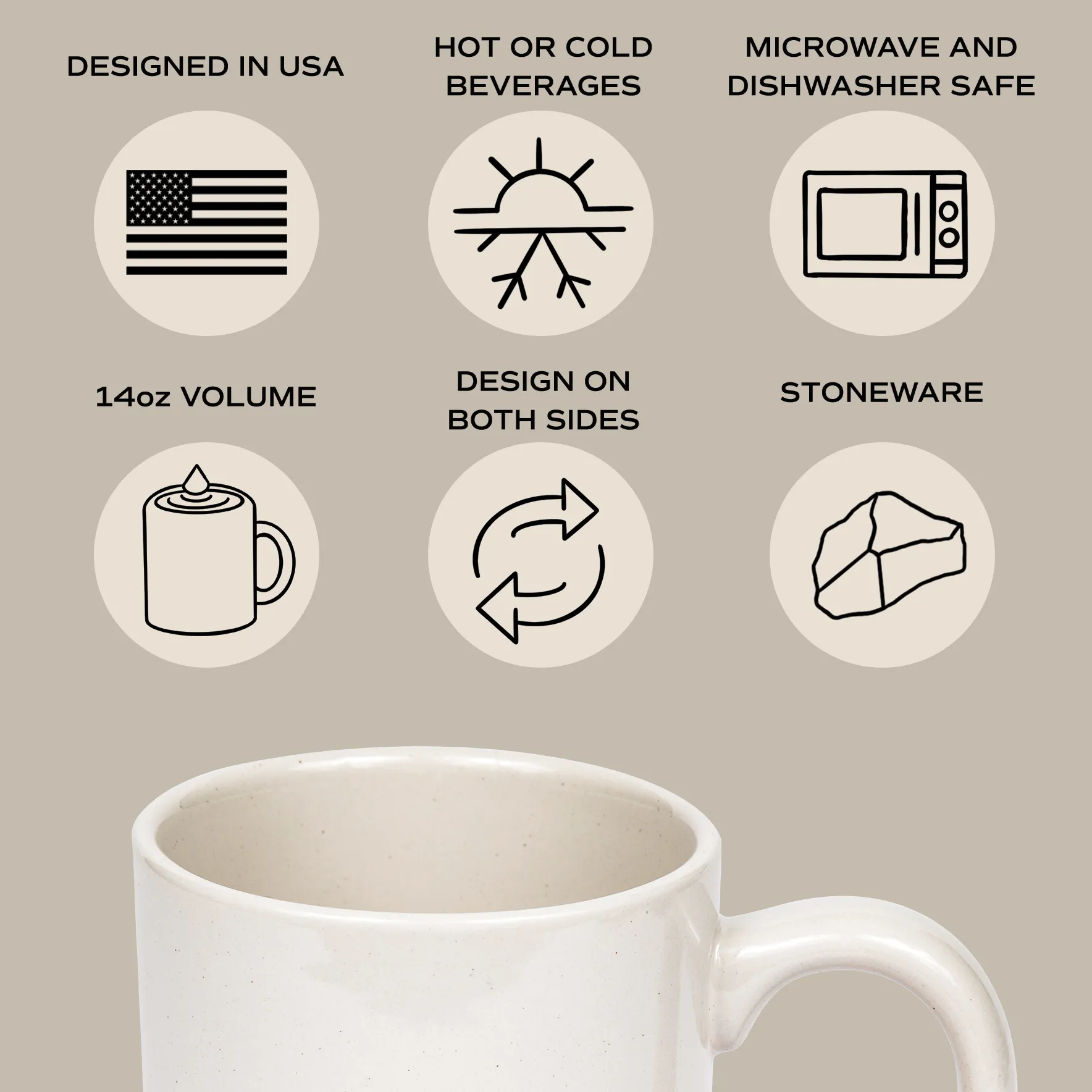 Warm and Cozy Stoneware Coffee Mug