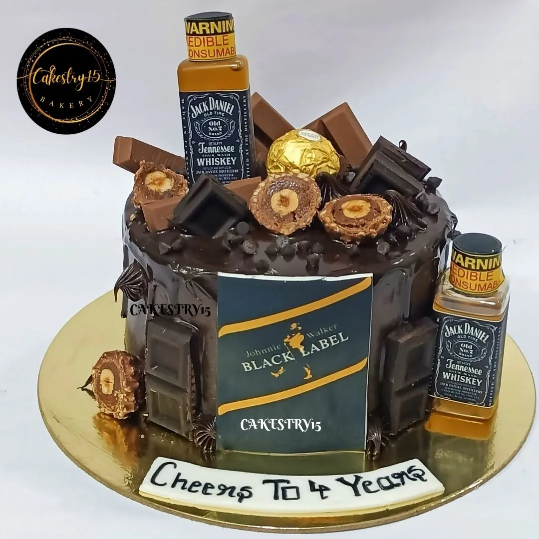 Whisky Black Label 1kg Cake