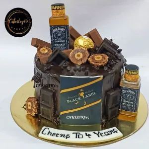 Whisky Black Label 1kg Cake
